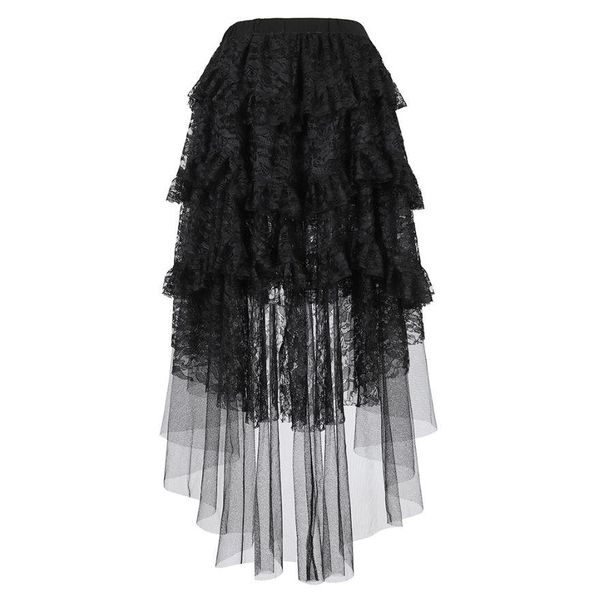 dresses women lace layered pleated skirt steampunk asymmetrical high low ruffle tulle long skirts black plus size s6xl, White;black
dresses women lace layered pleated skirt steampunk asymmetrical high low ruffle tulle long skirts black plus size s6xl, White;black