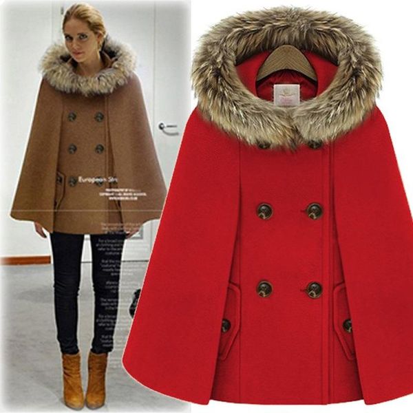 fur fashion europe 2022 winter new hooded collar wool coat women's loose cloak clothing s jackets blends, Black
fur fashion europe 2022 winter new hooded collar wool coat women's loose cloak clothing s jackets blends, Black