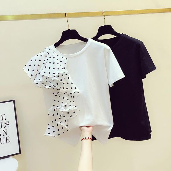 t-shirt polka dot ruffled tshirt female stitching 2022 summer new shortsleeved korean tshirts irregular loose, White
t-shirt polka dot ruffled tshirt female stitching 2022 summer new shortsleeved korean tshirts irregular loose, White