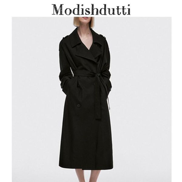 raincoats modishdutti 2022 autumn women fashion double breasted long windbreaker coat female belt slim elegant simple casual trench, Black
raincoats modishdutti 2022 autumn women fashion double breasted long windbreaker coat female belt slim elegant simple casual trench, Black