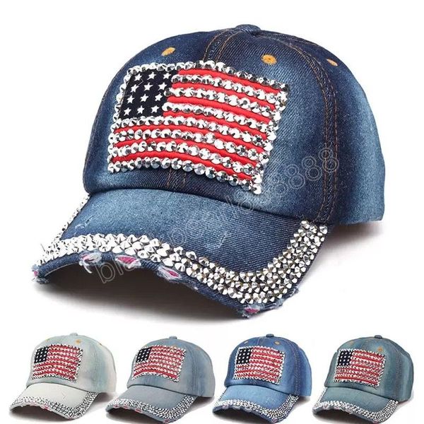 american flag retro cowboy hats fashion designer diamond studded peaked cap adjustable outdoor travel sun hats 5 colors, Blue;gray
american flag retro cowboy hats fashion designer diamond studded peaked cap adjustable outdoor travel sun hats 5 colors, Blue;gray