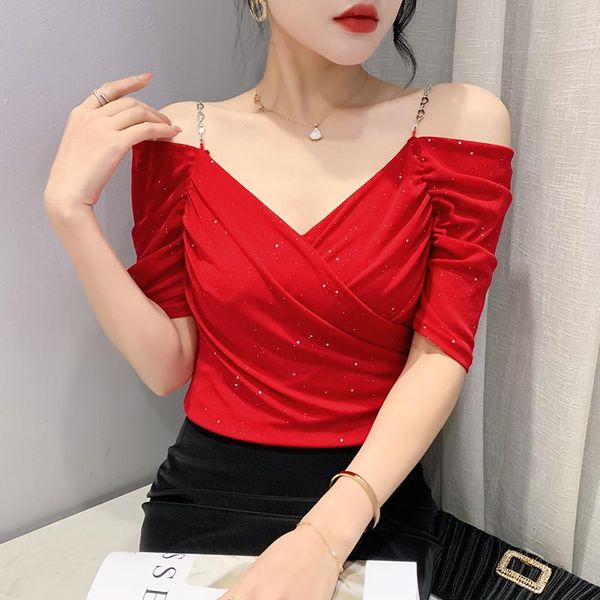 t-shirt pleated mesh stitching shortsleeved tshirt women's camis 2022 summer new offtheshoulder vneck top, White
t-shirt pleated mesh stitching shortsleeved tshirt women's camis 2022 summer new offtheshoulder vneck top, White