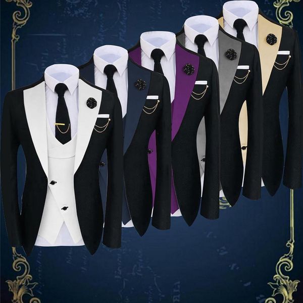 blazers new arrival in 2021 classic costume homme luxurious slim fit blazers ball and groom suit men tuxedo 3 pieces set wedding dress, White;black
blazers new arrival in 2021 classic costume homme luxurious slim fit blazers ball and groom suit men tuxedo 3 pieces set wedding dress, White;black