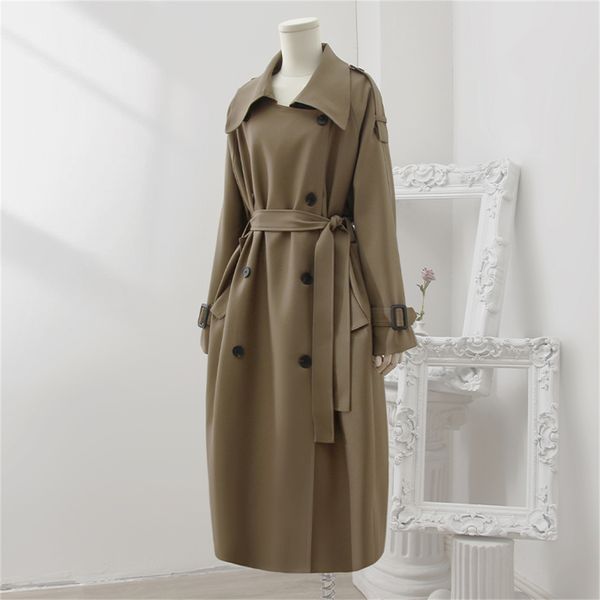 women's trench coat's s deep khaki kneelength for autumn wear style irregular back design and feel large brand 230421, Tan;black
women's trench coat's s deep khaki kneelength for autumn wear style irregular back design and feel large brand 230421, Tan;black