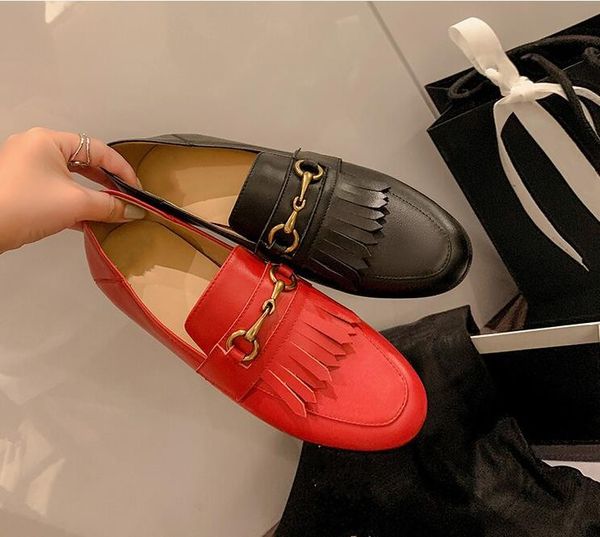 red black cow leather tassel fringe loafers women fashion slip on metal buckle lady single shoes flats
red black cow leather tassel fringe loafers women fashion slip on metal buckle lady single shoes flats