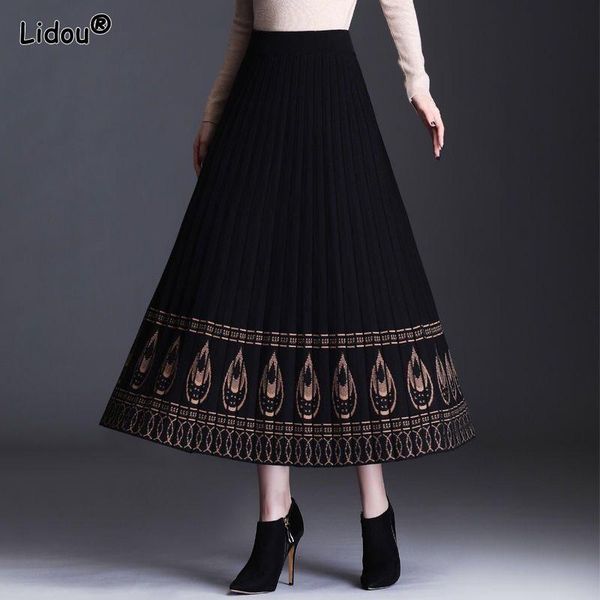 dresses empire knitting vintage bright line decoration aline skirt big hem anklelength print comfortable women's clothing autumn new, Black;gray
dresses empire knitting vintage bright line decoration aline skirt big hem anklelength print comfortable women's clothing autumn new, Black;gray