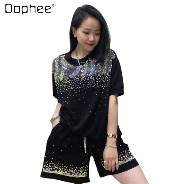 dress new tshirt + shorts rhinestone oversized shorts sets female cotton short sleeve short pants comfort white twopiece suit
dress new tshirt + shorts rhinestone oversized shorts sets female cotton short sleeve short pants comfort white twopiece suit