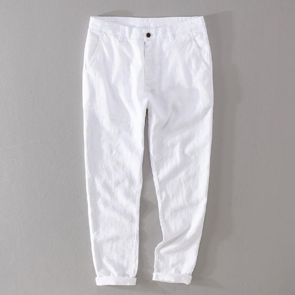 pants men's spring summer fashion japan style simple design 100% linen solid color harajuku casual pant male leisure straight trousers, Black
pants men's spring summer fashion japan style simple design 100% linen solid color harajuku casual pant male leisure straight trousers, Black