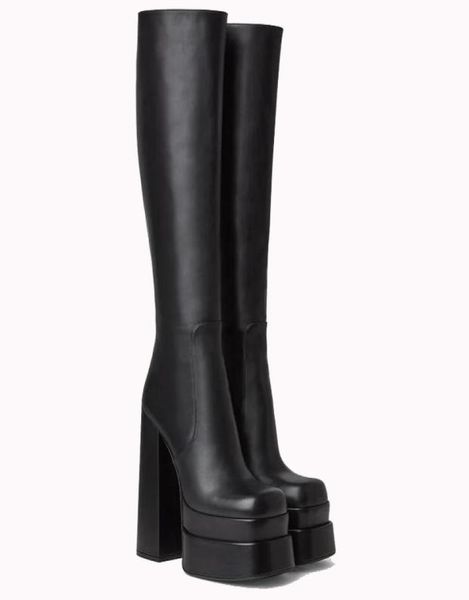 realfine888 boots 5a vs leather platform ankle kneehigh boot for women with box size 35424533142, Black
realfine888 boots 5a vs leather platform ankle kneehigh boot for women with box size 35424533142, Black