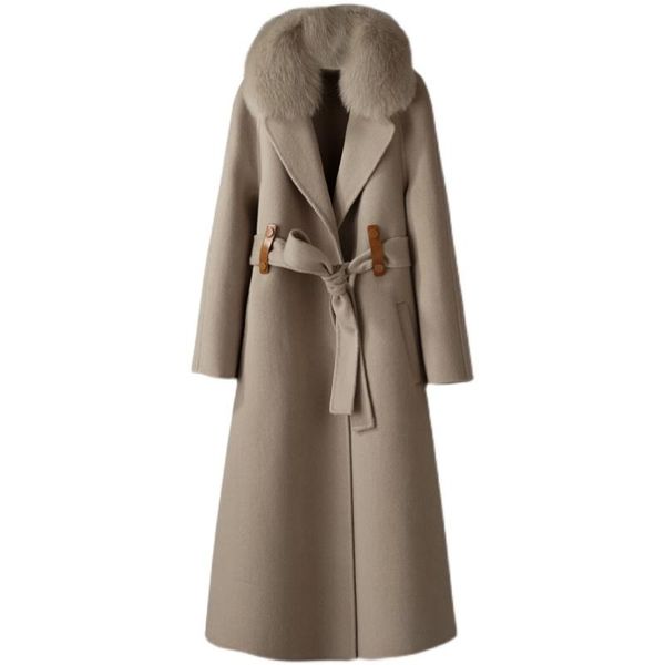 fur pudi women real fox fur coat trench 2021 winter new female wool blendds coats jackets z21173, Black
fur pudi women real fox fur coat trench 2021 winter new female wool blendds coats jackets z21173, Black