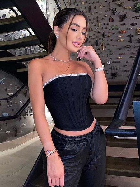 tanks black corset diamond women strapless crop skinny backless tank outfits solid tanks club party y2k clothes, Black;white
tanks black corset diamond women strapless crop skinny backless tank outfits solid tanks club party y2k clothes, Black;white