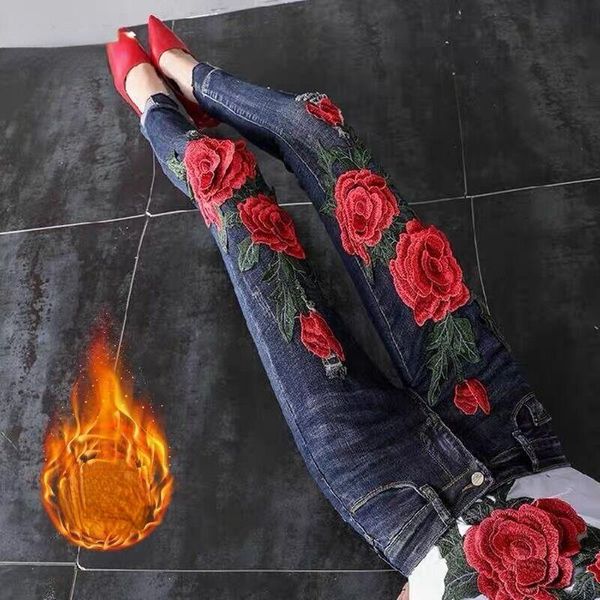 jeans women 2021 autumn winter flower embroidery jeans female stretch skinny jeans pencil pants trousers ladies pants y453, Blue
jeans women 2021 autumn winter flower embroidery jeans female stretch skinny jeans pencil pants trousers ladies pants y453, Blue