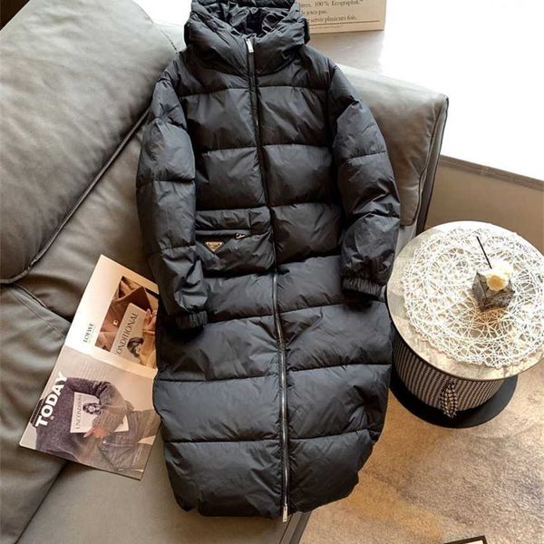 30% off family autumn/winter new women's extended white goose down thickened over knee warm loose coat, Black
30% off family autumn/winter new women's extended white goose down thickened over knee warm loose coat, Black