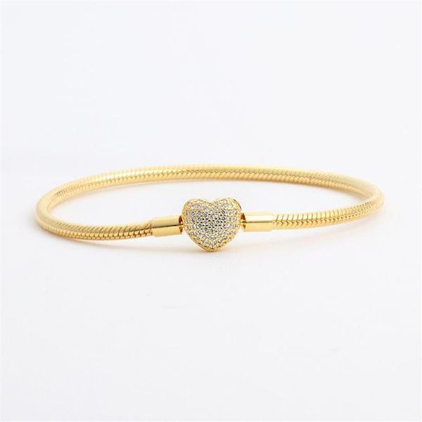 18k yellow gold plated cz diamond heart bracelets original box set for pandora 925 silver snake chain bracelet for women wedding j2239, Golden;silver
18k yellow gold plated cz diamond heart bracelets original box set for pandora 925 silver snake chain bracelet for women wedding j2239, Golden;silver