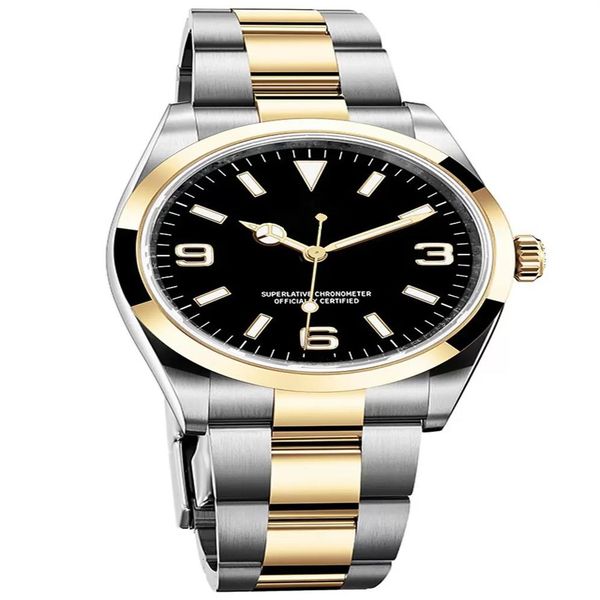 two tone men watch automatic 36mm smooth bezel black dial flod clasp sapphire glass 124273 mens wristwatches230c, Slivery;brown
two tone men watch automatic 36mm smooth bezel black dial flod clasp sapphire glass 124273 mens wristwatches230c, Slivery;brown