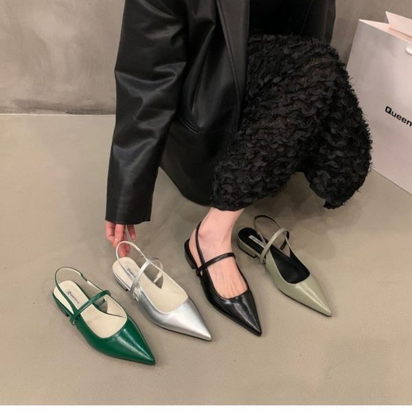 sandals leisure for women casual pointed toe square low heels shoes woman solid leather mules summer sandalias mujer 230421, Black
sandals leisure for women casual pointed toe square low heels shoes woman solid leather mules summer sandalias mujer 230421, Black