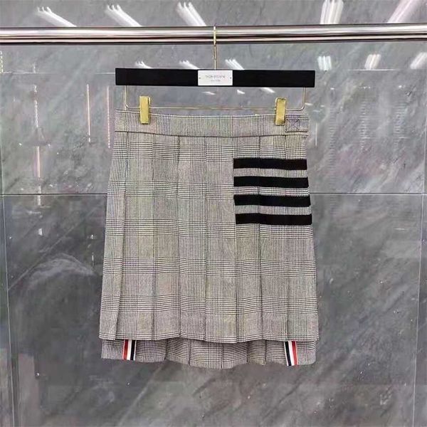 32% off autumn new tb pleated short front and long back asymmetric half waist four bar a-line plaid skirt for women, Black
32% off autumn new tb pleated short front and long back asymmetric half waist four bar a-line plaid skirt for women, Black
