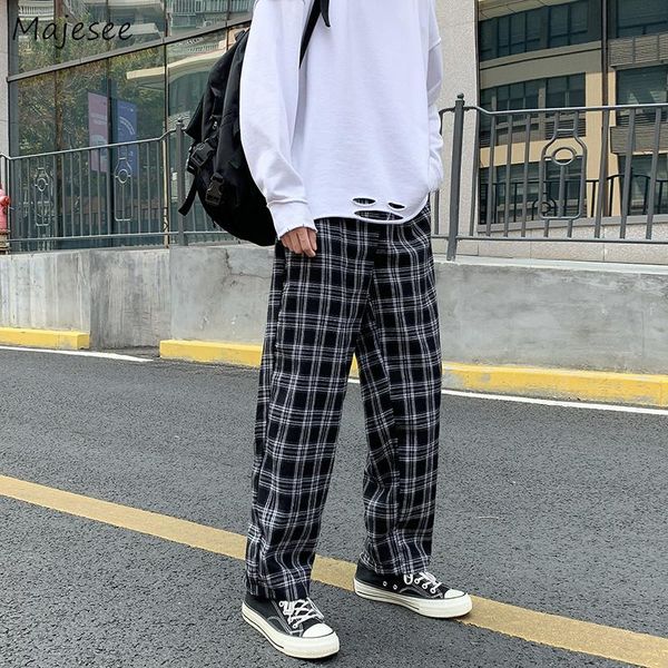 pants casual pants men straight plaid retro trendy loose full length teens trousers korean style hip hop high street elastic waist, Black
pants casual pants men straight plaid retro trendy loose full length teens trousers korean style hip hop high street elastic waist, Black