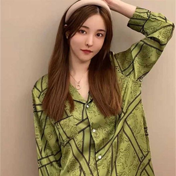 34% off tiktok lapel little green gujia female ice silk luxury long sleeved pajamas home clothes
34% off tiktok lapel little green gujia female ice silk luxury long sleeved pajamas home clothes
