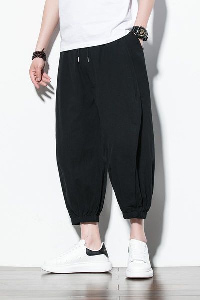 pants 2022 summer korean casual pant men elastic waist cotton linen harem pant men sweatpants male bloomers streetwear, Black
pants 2022 summer korean casual pant men elastic waist cotton linen harem pant men sweatpants male bloomers streetwear, Black