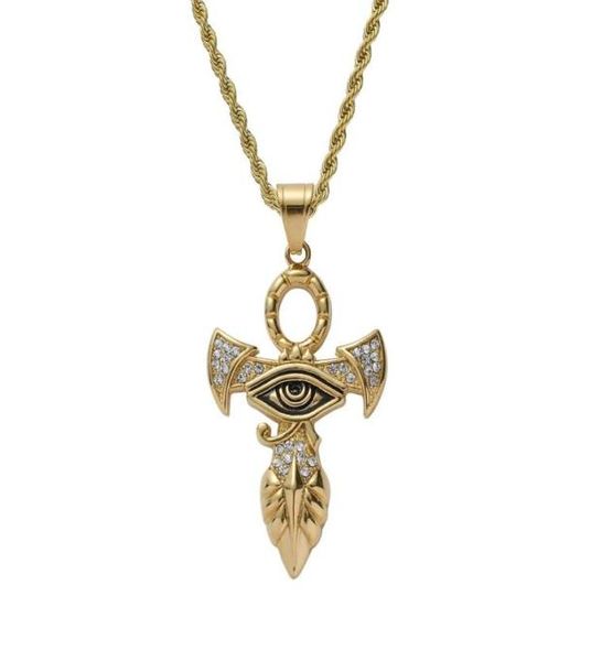 hip hop horus eye pendant necklaces for men women luxury ankh cross pendant stainless steel gold hrus egyptian style necklace jewe1449648, Silver
hip hop horus eye pendant necklaces for men women luxury ankh cross pendant stainless steel gold hrus egyptian style necklace jewe1449648, Silver