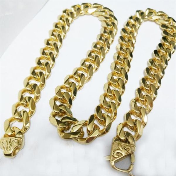 chains 15mm mens necklaces stainless steel gold color necklace for men women curb cuban jewelry friends gifts wholechains289l, Silver
chains 15mm mens necklaces stainless steel gold color necklace for men women curb cuban jewelry friends gifts wholechains289l, Silver