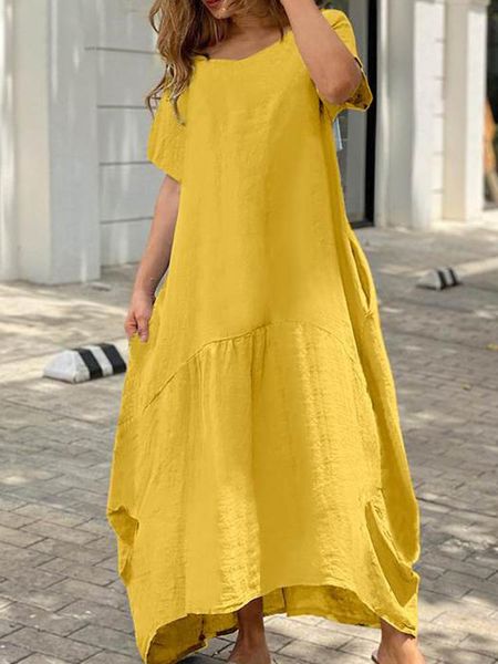 dresses solid color simple cotton linen dress women spring o neck loose irregular boho dress summer short sleeve long party dress mujer, Black;gray
dresses solid color simple cotton linen dress women spring o neck loose irregular boho dress summer short sleeve long party dress mujer, Black;gray