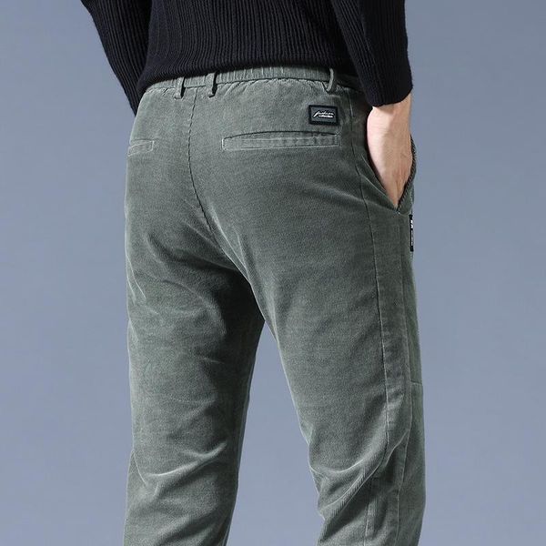 pants 2022 autumn winter men's corduroy warm casual pants classic style business fashion elasticity slim trousers male brand, Black
pants 2022 autumn winter men's corduroy warm casual pants classic style business fashion elasticity slim trousers male brand, Black