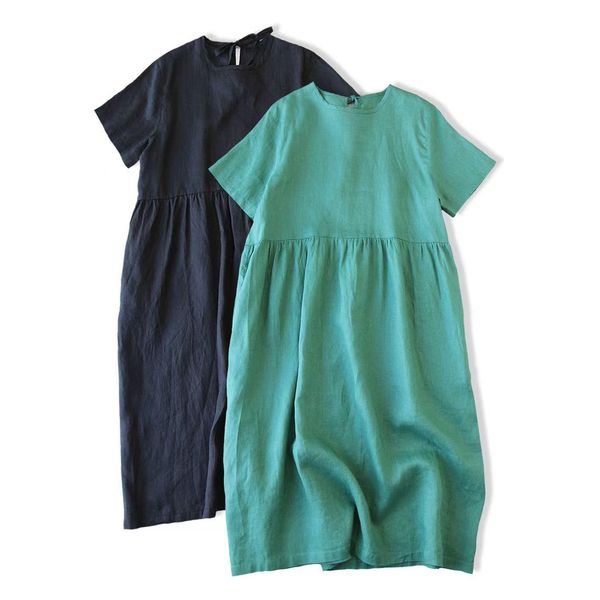 dresses cotton loose dress women's 2022 retro korean style short sleeve pocket skirt summer green breathable casual midi dress vestidos, Black;gray
dresses cotton loose dress women's 2022 retro korean style short sleeve pocket skirt summer green breathable casual midi dress vestidos, Black;gray