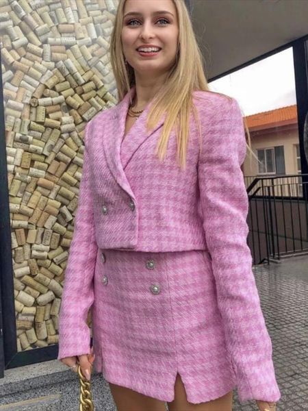 dress elegant women pink houndstooth tweed blazer jacket 2022 spring sweet girls pearl buttons high waist straight skirt shorts, White
dress elegant women pink houndstooth tweed blazer jacket 2022 spring sweet girls pearl buttons high waist straight skirt shorts, White