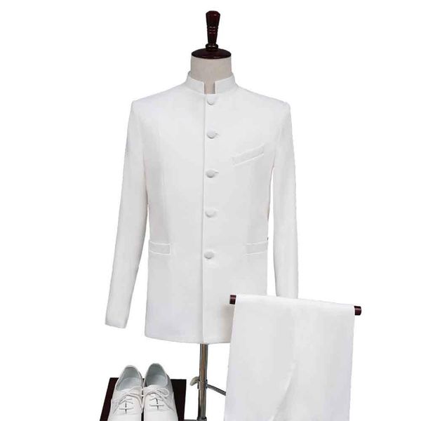blazers chinese stand collar mao suit jacket mens slim fit blazer for men plus size blazers homme black white blue jackets coats, White;black
blazers chinese stand collar mao suit jacket mens slim fit blazer for men plus size blazers homme black white blue jackets coats, White;black