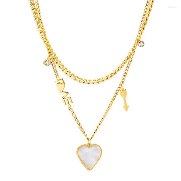 pendant necklaces 316l stainless steel fashion fine jewelry 2 layer zircon love cupid's arrow charm chain choker for women3549, Silver
pendant necklaces 316l stainless steel fashion fine jewelry 2 layer zircon love cupid's arrow charm chain choker for women3549, Silver