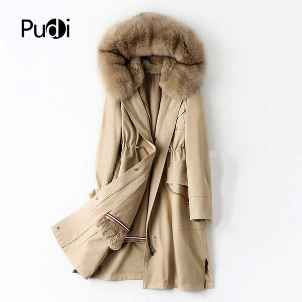 fur pudi women real fox fur raccoon collar coat jacket parka female rex rabbit liner fur parka trench a10007, Black
fur pudi women real fox fur raccoon collar coat jacket parka female rex rabbit liner fur parka trench a10007, Black