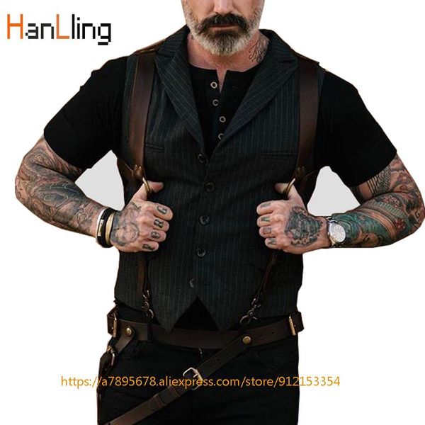 blazers men's striped suit vest summer thin steampunk waistcoat party slim jacket, White;black
blazers men's striped suit vest summer thin steampunk waistcoat party slim jacket, White;black