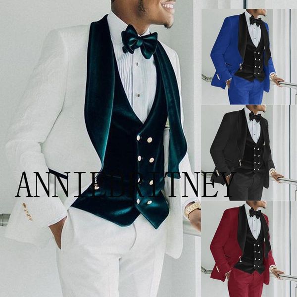 blazers luxury white jacquard suit for wedding green velvet lapel 3 piece groom tuxedos party blazer custom terno masculino costume, White;black
blazers luxury white jacquard suit for wedding green velvet lapel 3 piece groom tuxedos party blazer custom terno masculino costume, White;black