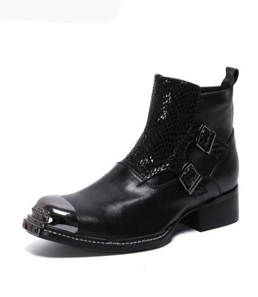 italian fashion man genuine leather short boots red vintage zipper ball dress metal shoes nightclub man stage rock boots7481652, Black
italian fashion man genuine leather short boots red vintage zipper ball dress metal shoes nightclub man stage rock boots7481652, Black