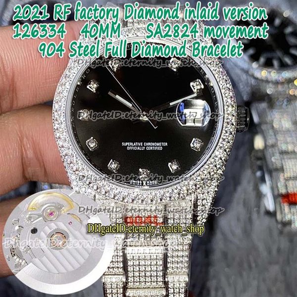 eternity 2021 rff diamond inlaid version 40 126334 126333 black dial sa2824 automatic 126300 mens watch 904l steel iced out diamon317r, Slivery;brown
eternity 2021 rff diamond inlaid version 40 126334 126333 black dial sa2824 automatic 126300 mens watch 904l steel iced out diamon317r, Slivery;brown
