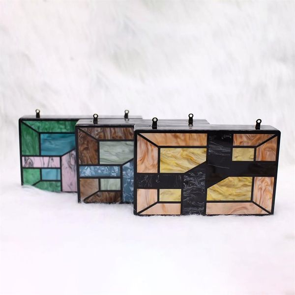 ladies shoulder bags diagonal multicolored stitching contrast acrylic fashion all-match wedding dinner bag204c
ladies shoulder bags diagonal multicolored stitching contrast acrylic fashion all-match wedding dinner bag204c