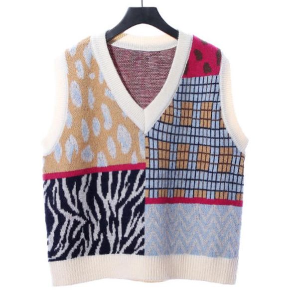 vests xfpv 2022 new autumn fashion vneck leopard stitched knitted vest korean version trend loose vest women, Black;white
vests xfpv 2022 new autumn fashion vneck leopard stitched knitted vest korean version trend loose vest women, Black;white