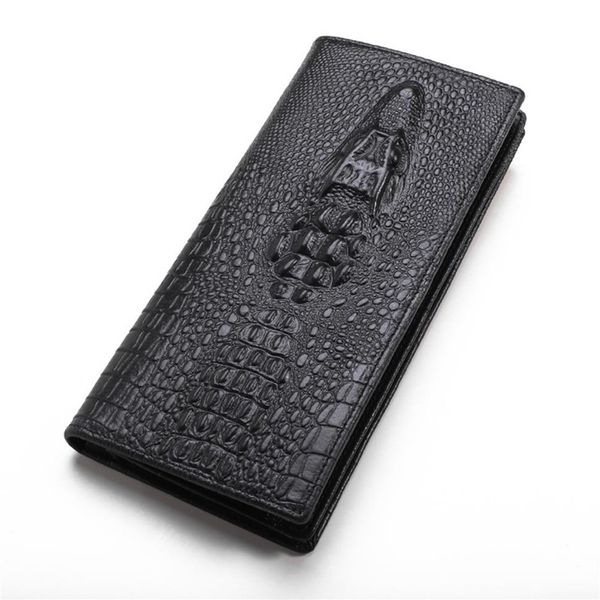 new fashion bifold purse 3d crocodile skin black genuine leather designer long clutch wallets for men289b, Red;black
new fashion bifold purse 3d crocodile skin black genuine leather designer long clutch wallets for men289b, Red;black