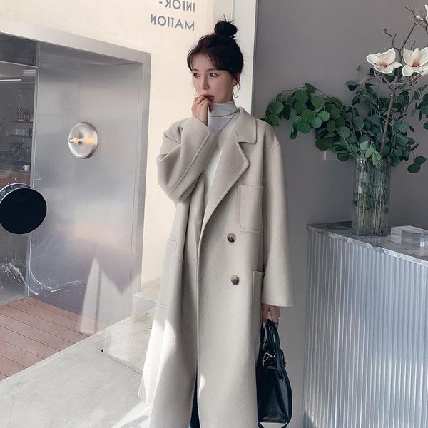 fur 2022 autumn and winter korean version fashion doublesided cashmere coat loose hepburn medium and long woolen coat women's trend, Black
fur 2022 autumn and winter korean version fashion doublesided cashmere coat loose hepburn medium and long woolen coat women's trend, Black