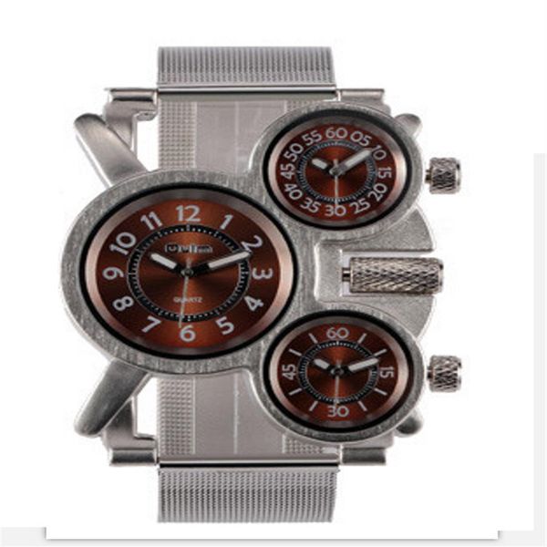 oulm brand 53mm large dial quartz military mens watch accurate travel time scratch resistant watch comfortable atmospphere masculi265o, Slivery;brown
oulm brand 53mm large dial quartz military mens watch accurate travel time scratch resistant watch comfortable atmospphere masculi265o, Slivery;brown