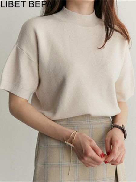 t-shirt new 2022 spring summer women's tshirt tee bottoming knitting loose basic casual fashionable wild lady minimalist t1663, White
t-shirt new 2022 spring summer women's tshirt tee bottoming knitting loose basic casual fashionable wild lady minimalist t1663, White