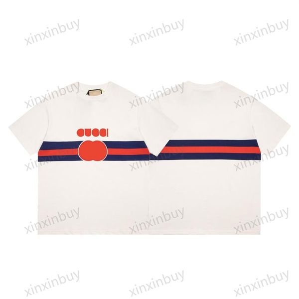 xinxinbuy men designer tee t shirt 23ss paris red stripe pattern print short sleeve cotton women black beige green apricot xs-l294h, Black;brown
xinxinbuy men designer tee t shirt 23ss paris red stripe pattern print short sleeve cotton women black beige green apricot xs-l294h, Black;brown