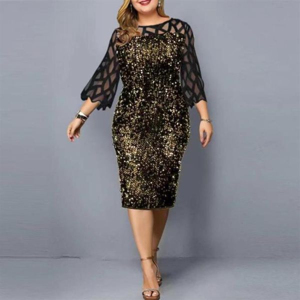 plus size dresses elegant 2022 women midi sequin evening dress long sleeve gold party night mesh luxury clothing292q, Black
plus size dresses elegant 2022 women midi sequin evening dress long sleeve gold party night mesh luxury clothing292q, Black