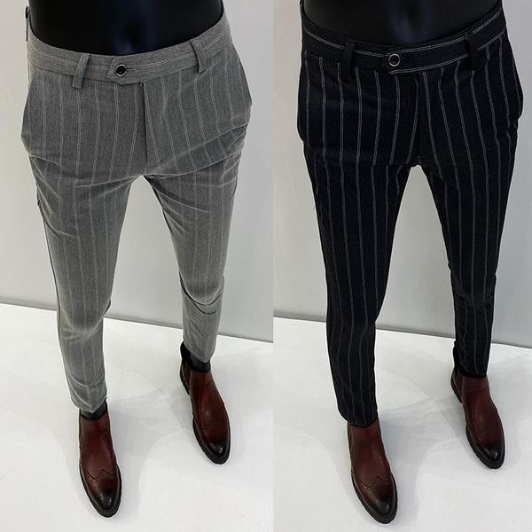 blazers 2022 striped suit pants men business office social dress pants casual slim fit wedding trousers pantalon homme classique, White;black
blazers 2022 striped suit pants men business office social dress pants casual slim fit wedding trousers pantalon homme classique, White;black