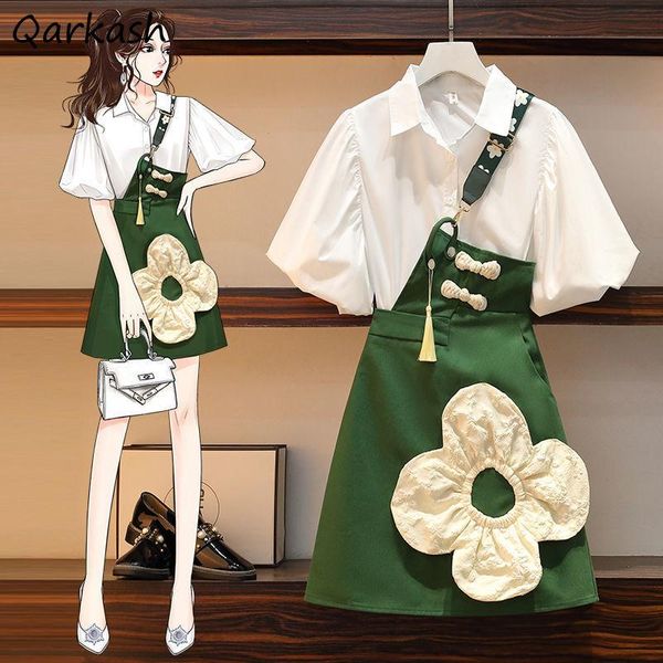 dress women shirts dress sets solid 3d puff short sleeve strap retro kawaii design trendy elegant summer new allmatch preppy ulzzang, White
dress women shirts dress sets solid 3d puff short sleeve strap retro kawaii design trendy elegant summer new allmatch preppy ulzzang, White