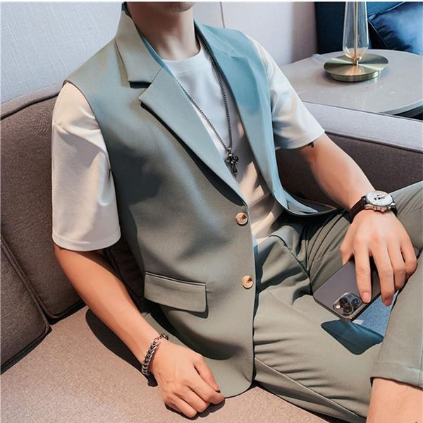 blazers 2022 men's brand clothing summer leisure business suit vest/male highgrade solid color slim fit loose fashion suit blazers 4xl, White;black
blazers 2022 men's brand clothing summer leisure business suit vest/male highgrade solid color slim fit loose fashion suit blazers 4xl, White;black