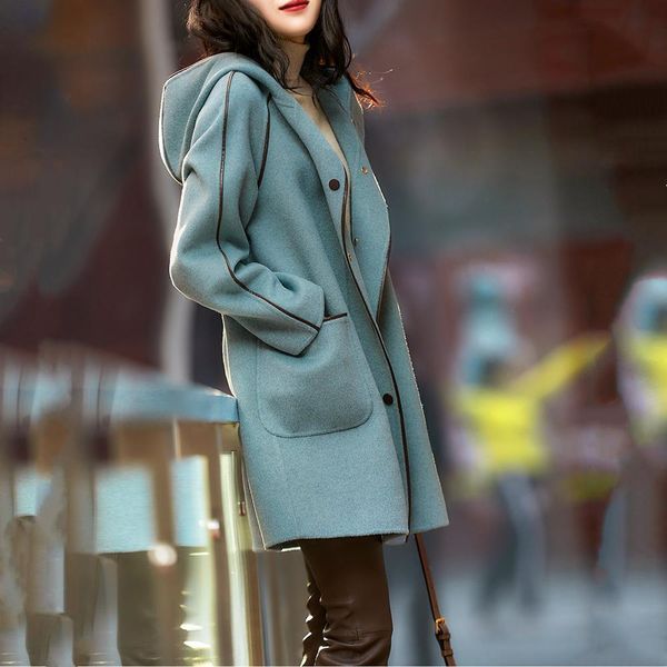 fur 2022 spring autumn new women fashion woolen casual elegant warm hooded coat long sleeve female outerwear clothing c38, Black
fur 2022 spring autumn new women fashion woolen casual elegant warm hooded coat long sleeve female outerwear clothing c38, Black