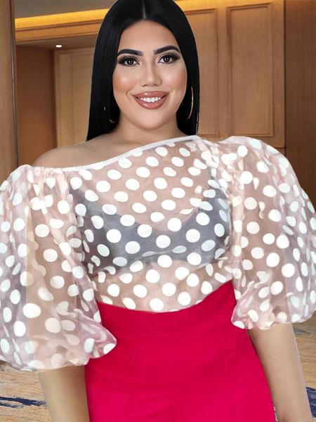 t-shirt plus size 4xl white black puff sleeve polka dot see througth shirts for ladies evening cocktail club party blouse 2022
t-shirt plus size 4xl white black puff sleeve polka dot see througth shirts for ladies evening cocktail club party blouse 2022